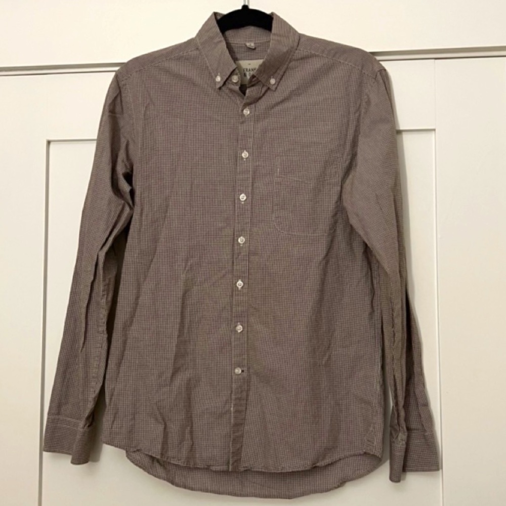 Frank & Oak Men's Checked Long Sleeved Button Down, Size Small